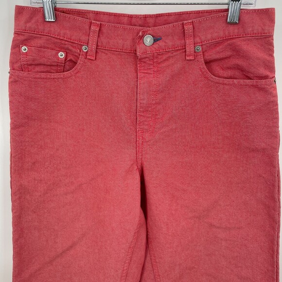 LEVI'S 577 Wide Leg High Rise Red Crop Jeans Size 10 - Picture 2 of 9
